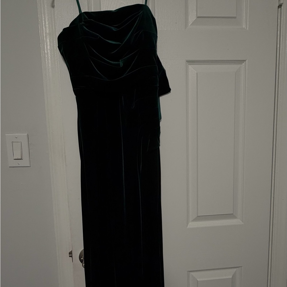 Agua Bendita Dark Green Maxi Dress